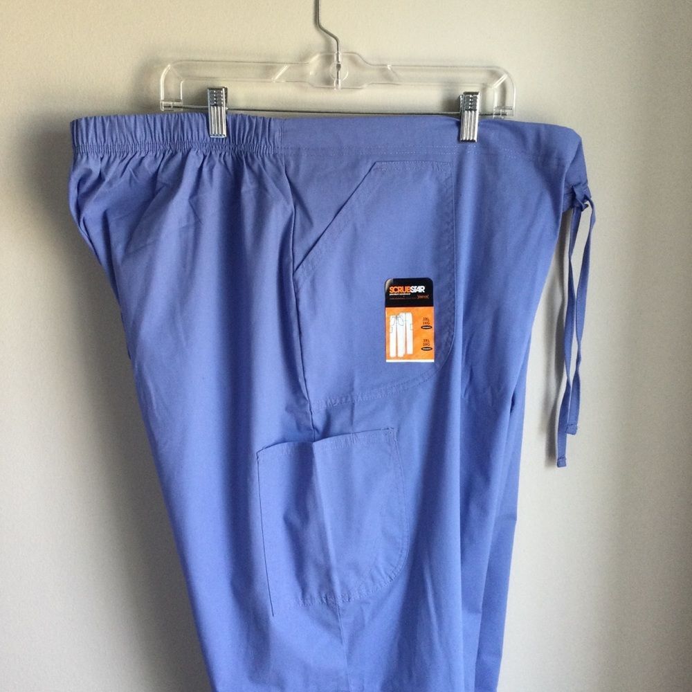 Plus Size 3XL Drawstring Tie Blue Scrub Pants New with tag